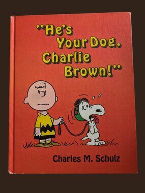 5/$25 Vintage 1972 He's Your Dog, Charlie Brown Large Hardcover Storybook